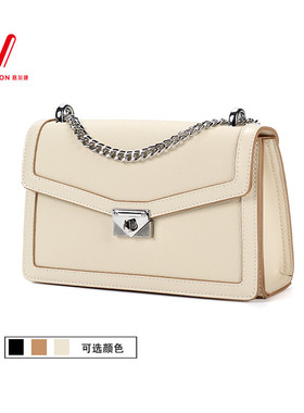 意尔康女包2025新款时尚百搭质感单肩斜挎链条锁扣小方包S3Y20283