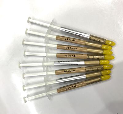 金色硅胶 电脑台式机cpu散热硅脂 主板硅膏金色小针管 HY610 供应