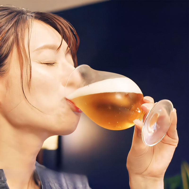 晚酌的流派同款杯子啤酒杯日本进口东洋佐佐木复古郁金香啤酒杯子