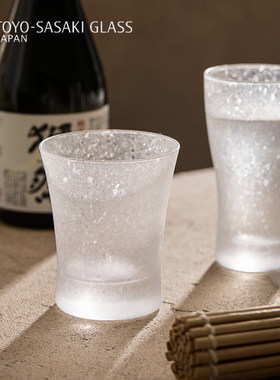 日本东洋佐佐木清酒杯磨砂玻璃杯