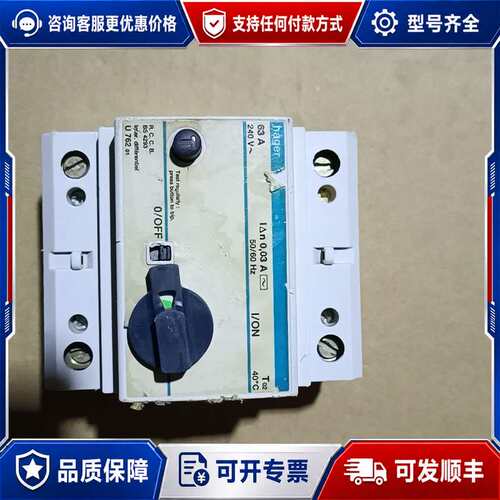 议价法国海格U762电磁式漏电保护器，，2P 63A，2可维修