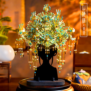 九霄青羽冠点翠凤冠十里红妆全套金属拼装模型拼图女朋友礼物国风