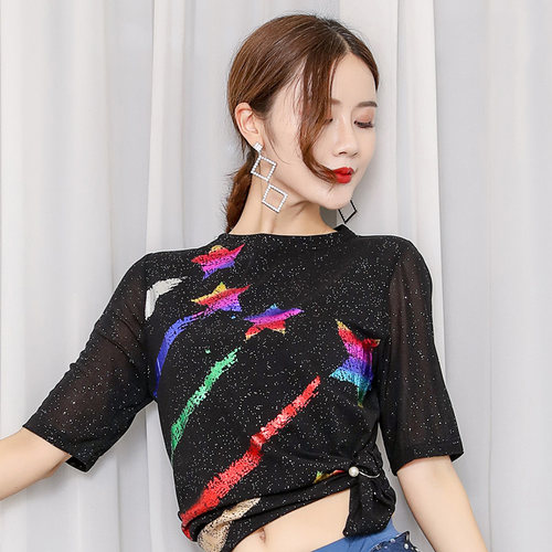 肚皮舞服装上衣练功服融合现代东方舞练习服舞蹈长裙套装表演出服