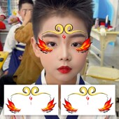 孙悟空脸贴纸六一儿童节运动会舞蹈气氛舞台表演妆容水转印纹身贴