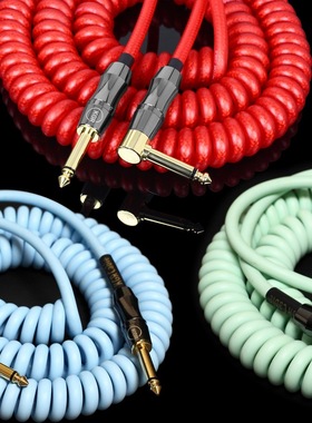 KGR吉他连接线发烧吉他线弹簧线电话线降噪屏蔽专业乐器线