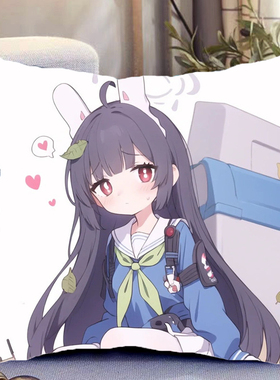 蔚蓝档案霞泽美游周边双面抱枕照片带枕芯靠枕靠垫枕头礼物可定制