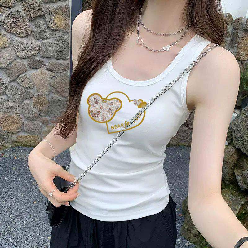 螺纹棉背心女吊带外穿春夏季修身显瘦遮副乳内搭无袖打底百搭上衣