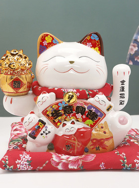 摇手招财猫摆件开业小号店铺收银台前台家居客厅装饰乔迁新居礼品
