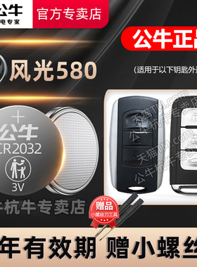适用于 东风 风光580 Pro汽车钥匙电池CR2032原厂专用遥控器纽扣电子16 17 18 20年21 22款1.5T涡轮增压1.8T
