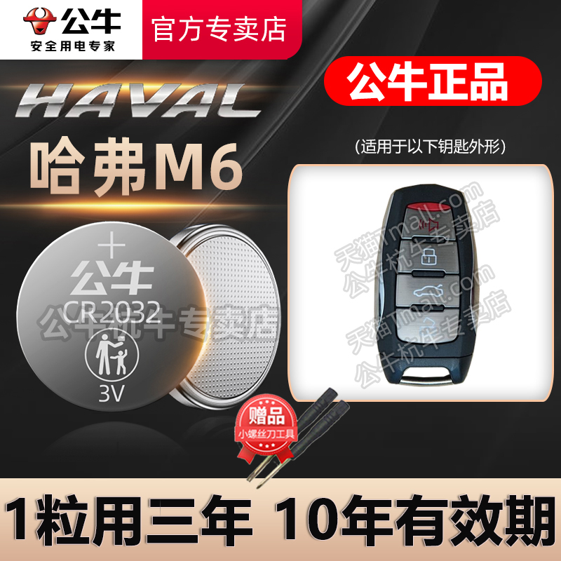 哈弗M6汽车遥控器钥匙电池