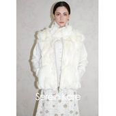 Serein Kare狐狸毛双面两穿皮草马甲背心白色真皮草马夹