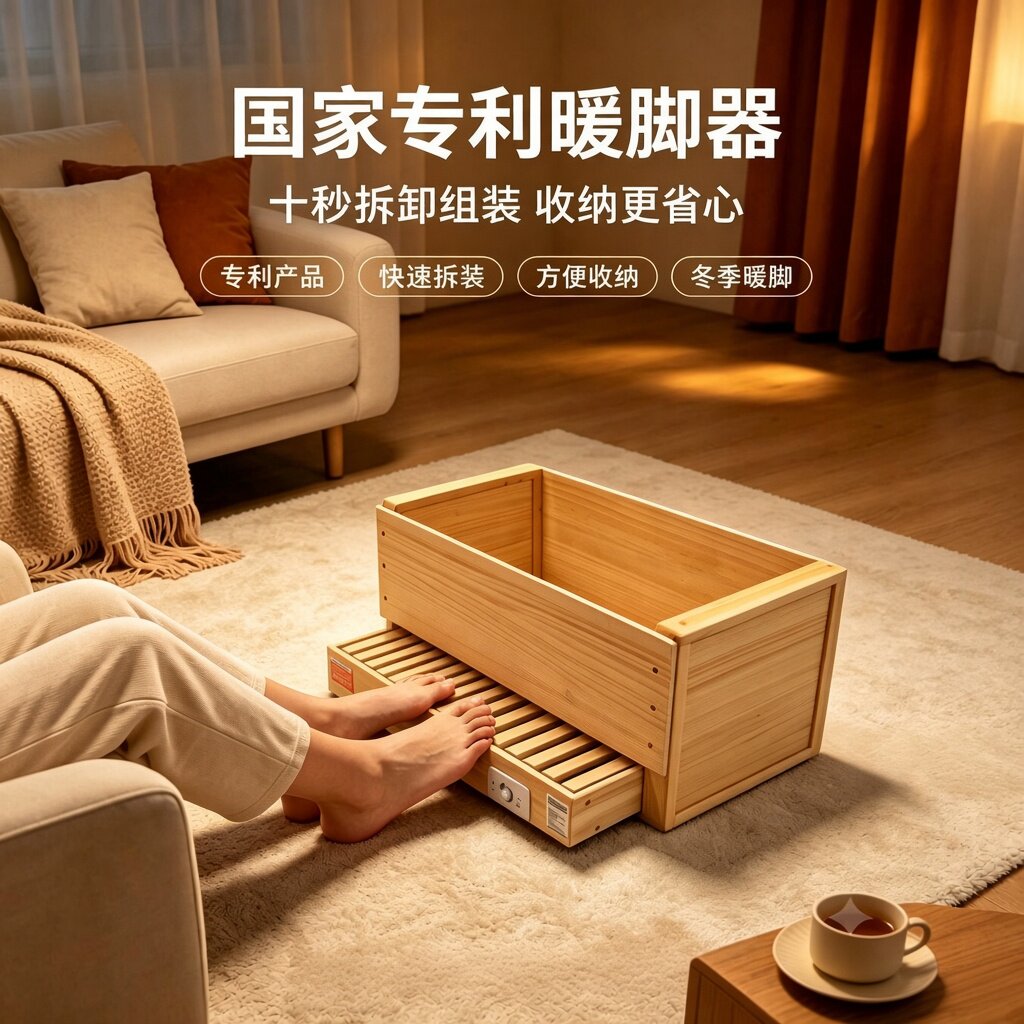 实木暖脚器电火桶电火箱家用取暖器烤火炉暖脚单人火桶深桶可组装