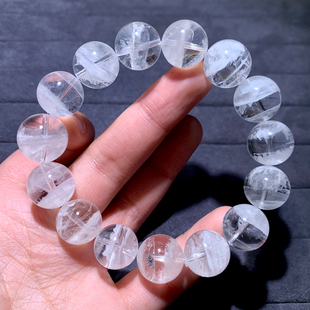 天然白雪花幽灵单圈手链白婚纱聚宝盆幽灵水晶甜美饰品礼物男女生