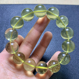 天然大颗粒黄金陨石手链冰透利比亚气泡原石水晶手串饰品情侣礼物