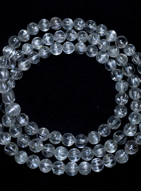 天然冰透锂辉石三圈手链饰品女生