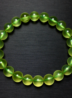 天然晴王绿冰糯葡萄石单圈手链祖母绿水晶饰品手串送礼物女情侣款