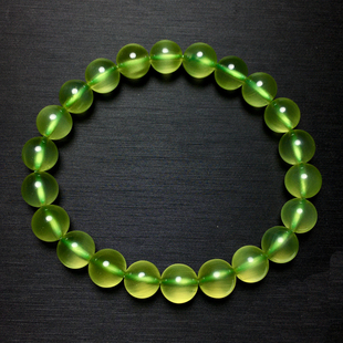 天然晴王绿冰糯葡萄石单圈手链祖母绿水晶饰品手串送礼物女情侣款