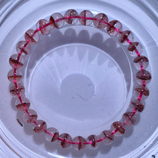 天然金草莓超七手链单圈彼岸花紫发晶水晶时尚 配饰手串饰品情侣款