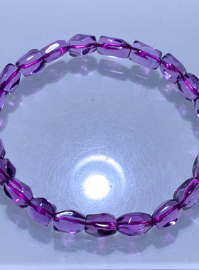 天然巴西紫水晶随形刻面手链情侣