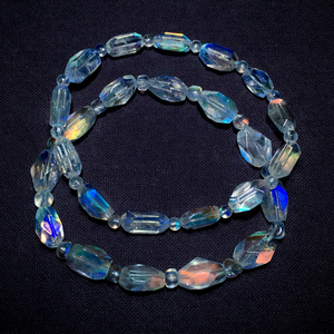 天然马岛月光石随形刻面手链情侣