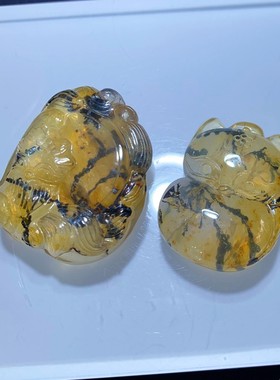 天然老矿胶花小树吊坠配饰挂件女