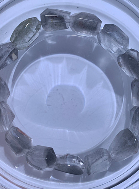 天然顺发灰兔毛随形手链单圈手串