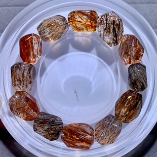 天然顺发云母黑金超随形雕刻件吊坠发晶共生双轮超七手串饰品礼物