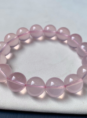 天然冰透星光粉晶手链礼物情侣女