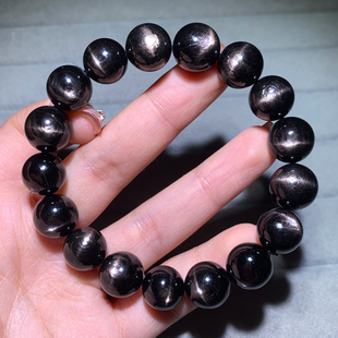 天然十字猫眼金运石单圈手链古埃及银光金运石手串男女饰品情侣