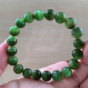 巴西天然绿碧玺单圈手链老矿绿碧玺手串礼物水晶饰品男女一物一图