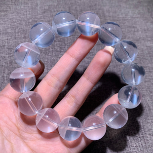 天然月光白幽灵水晶手串千层山金字塔聚宝盆饰品手链男女生送礼物