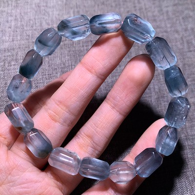 天然灰蓝兔毛随形手链礼物饰品女