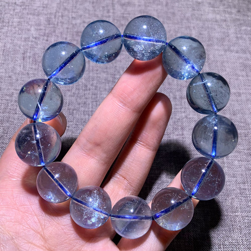 天然云母星光海蓝宝手链礼物情侣