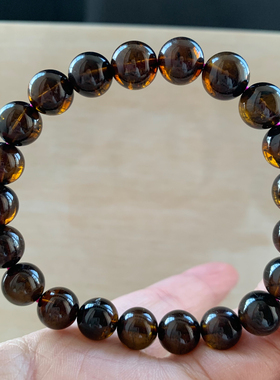 巴西天然黑糖黄碧玺单圈手链饰品