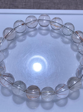 天然小颗粒发晶水晶手链礼物饰品