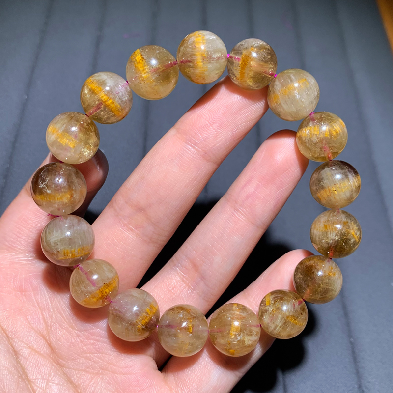 天然金钛极光单圈手链Auralite23
