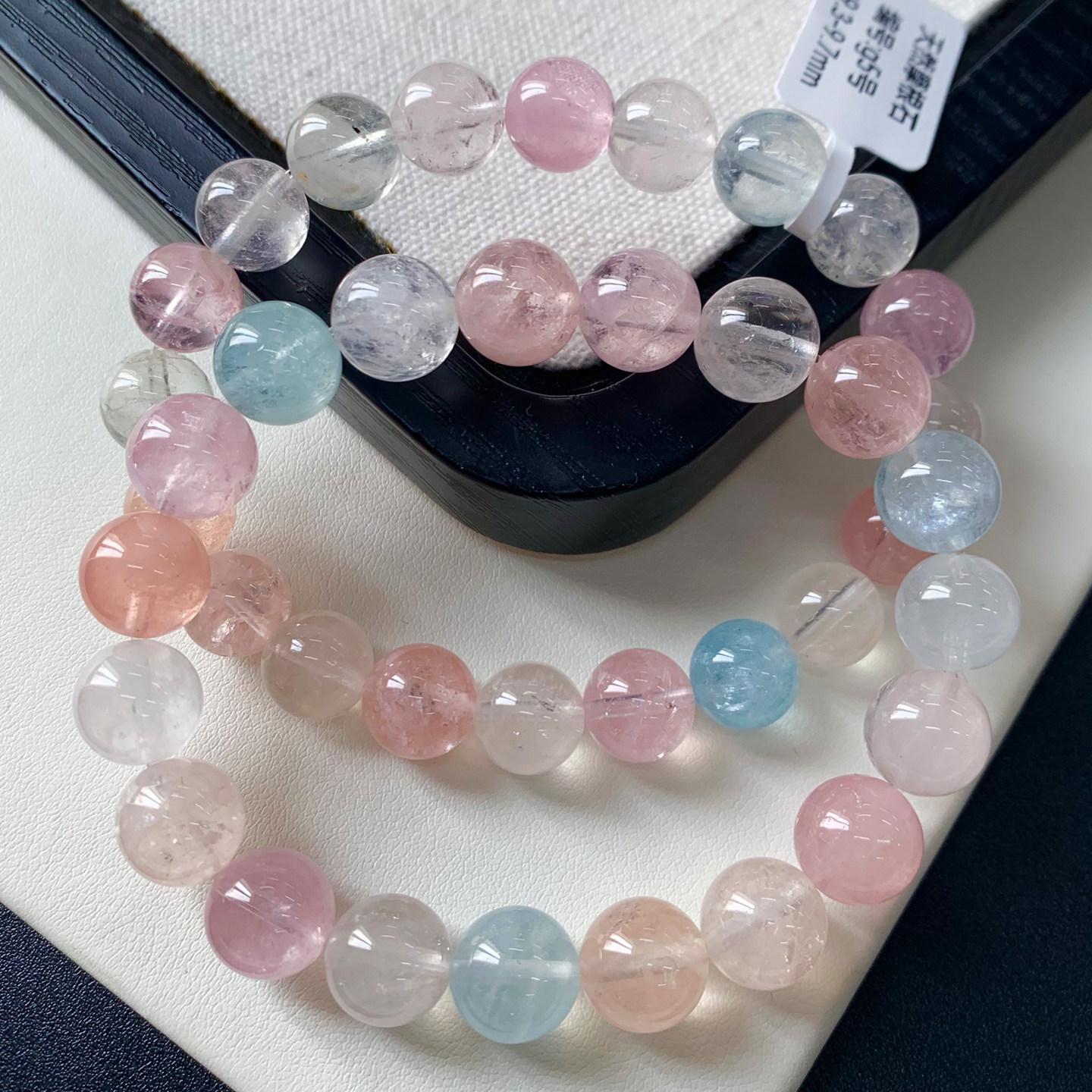 天然多巴胺糖果色摩根石手链绿柱石海蓝宝水晶手串饰品礼物情侣女