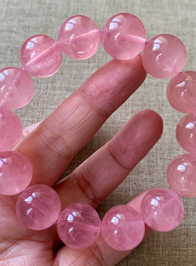 天然果冻体马粉单圈手链饰品男女