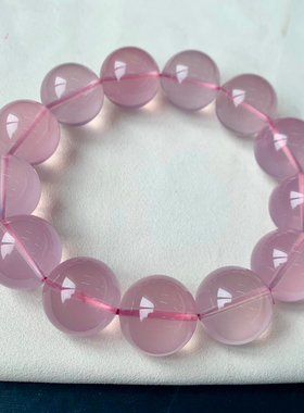 天然冰透大颗粒星光粉晶手链单圈