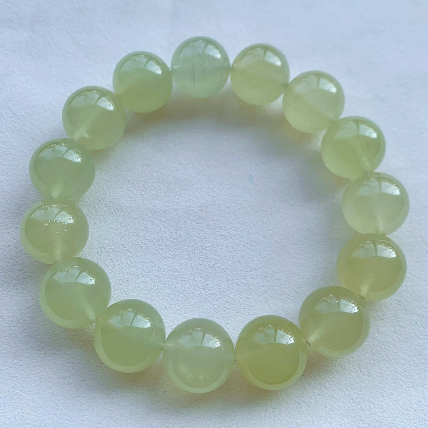 天然大颗粒绿柱石手链冰种海蓝宝绿水晶手串清新饰品送礼物情侣款