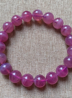 天然马达加斯紫马粉手链民族风女