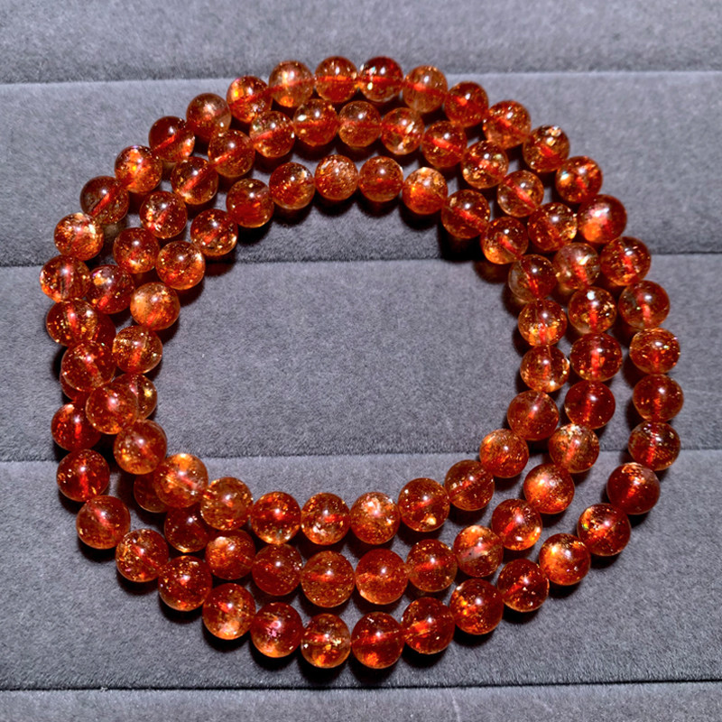 天然爆闪金太阳三圈手链云母片橙日光石水晶多圈手串男女饰品情侣,饰品/流行首饰/时尚饰品新,手链,淘宝优惠券,粉丝福利购,淘宝优惠卷