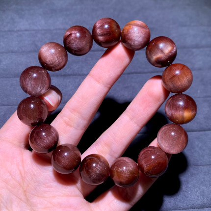 天然顺发粉紫兔毛手链单圈绒发浓密发丝水晶饰品送礼物男女情侣款