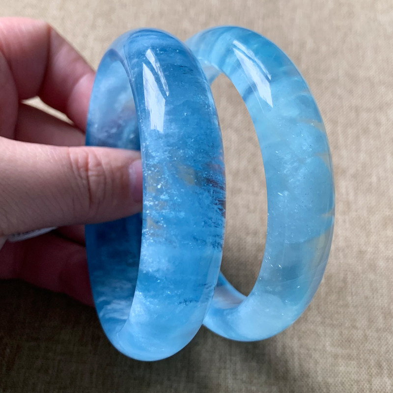 天然冰透润蓝色海蓝宝手镯绿柱石水晶饰品手链男女手串送礼物情侣,饰品/流行首饰/时尚饰品新,手链,淘宝优惠券,粉丝福利购,淘宝优惠卷