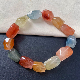 天然冰透彩兔毛随形手链细密柔顺糖果色手串饰品送闺蜜礼物情侣女