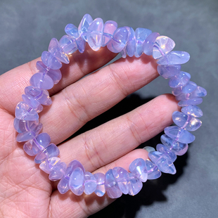 天然紫玉晶随形手串冰种紫水晶果冻感女梦幻紫一物一图甜美送礼女