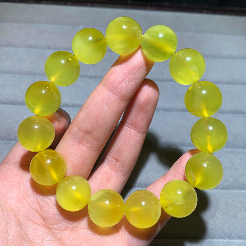 天然冰种金葡萄石润体水晶手链女