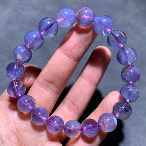 天然共生紫玉晶手链水晶手串饰品