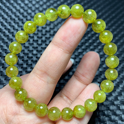 天然沙弗莱石榴石单圈手链手串女