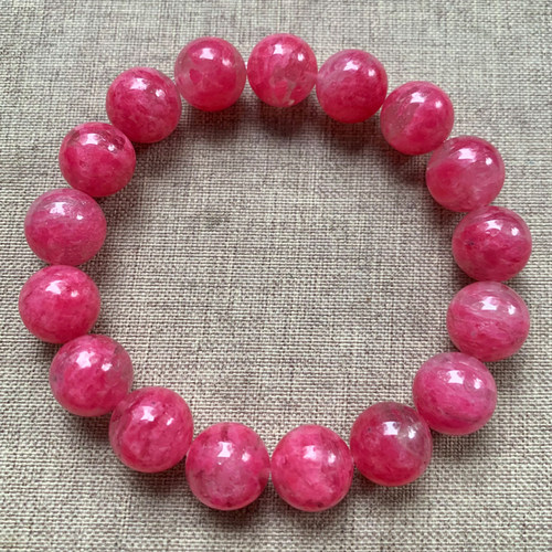 天然蔷薇辉石单圈手链水晶饰品女